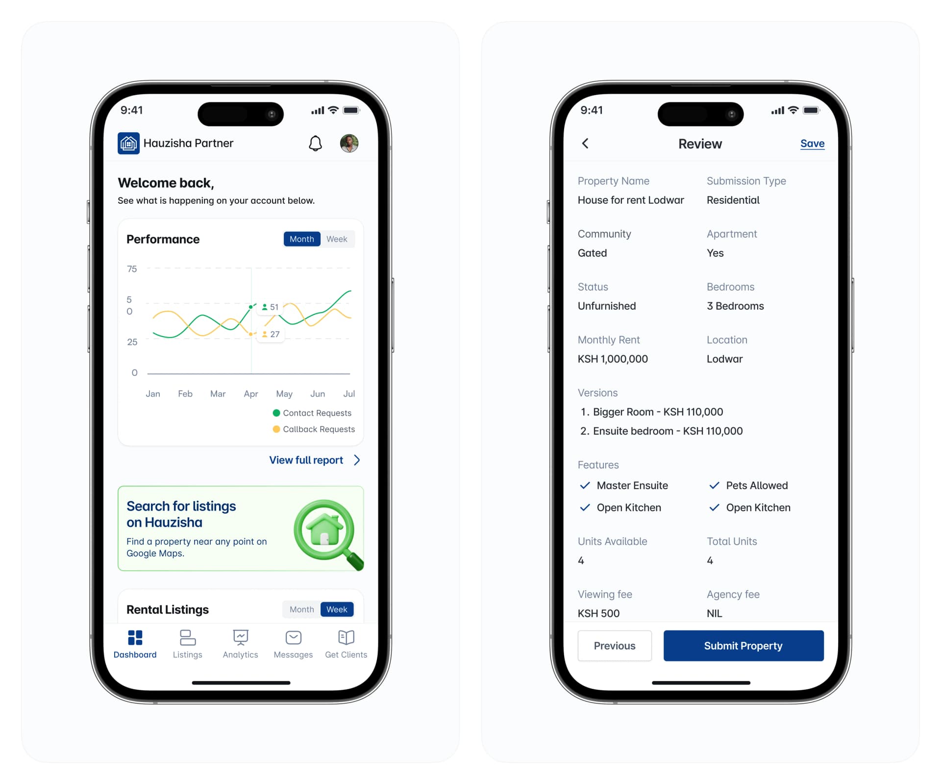 Une plateforme pour que les agents et propriétaires listent et gèrent des biens locatifs.