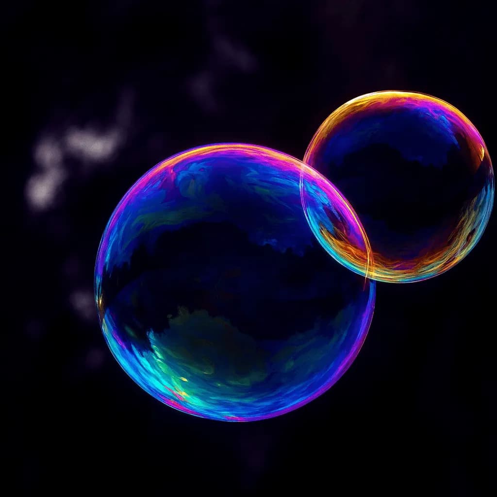 Gros plan de deux bulles